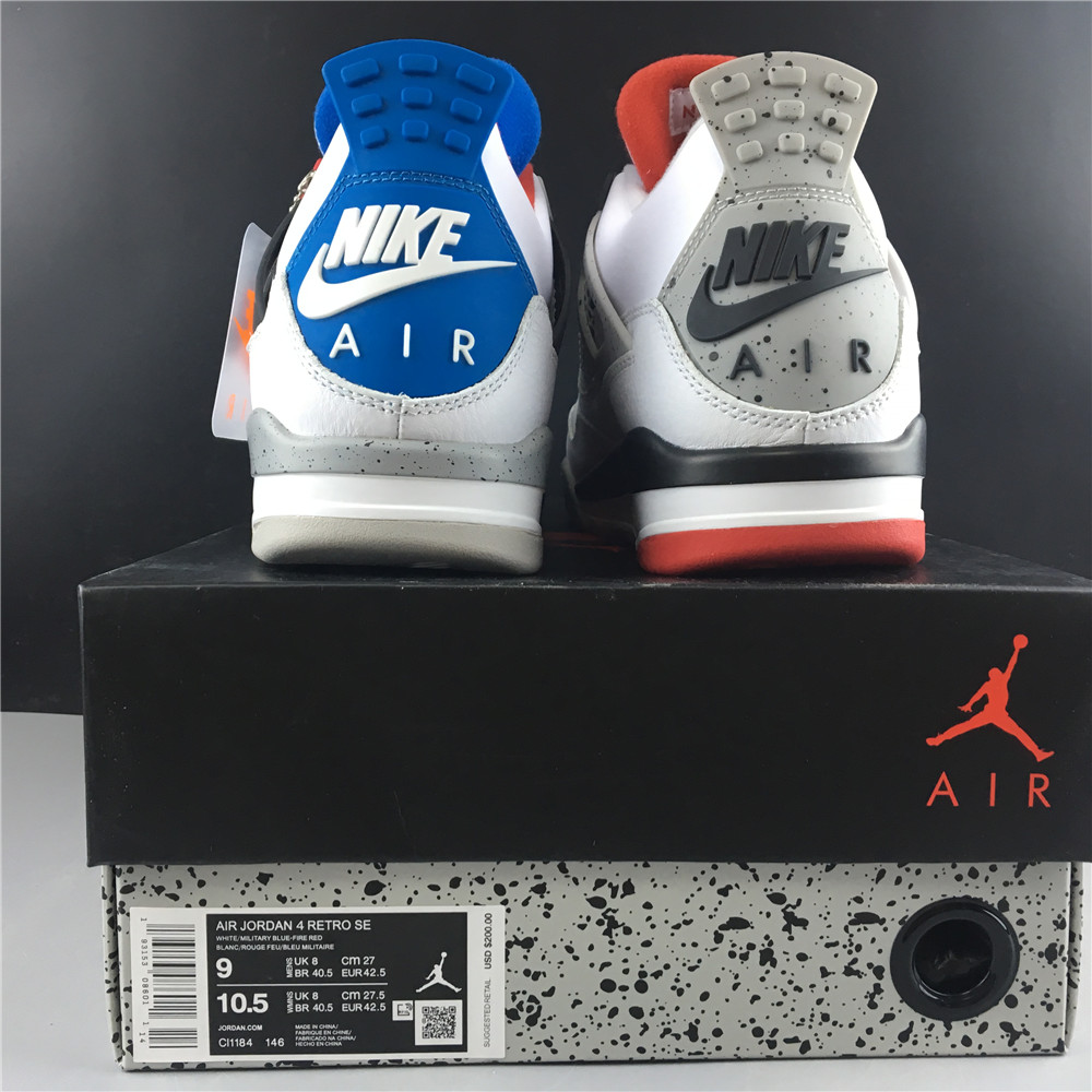 AIR JORDAN 4 WHITE, GRAY, BLUE , RED CL1184-146
