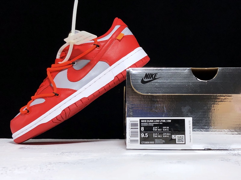 Off-White x Nike Dunk Low CT0856-600 Grayish red
