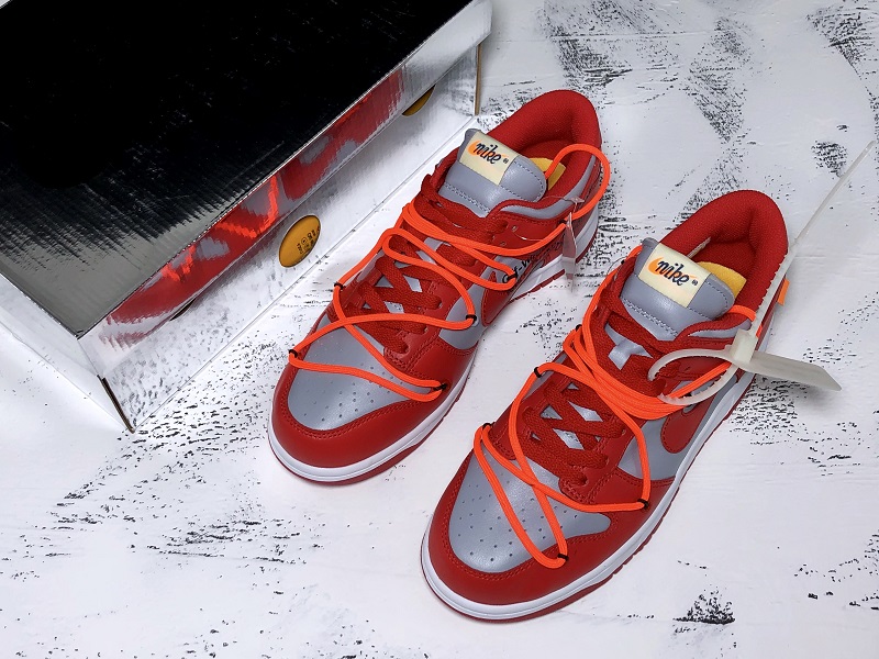 Off-White x Nike Dunk Low CT0856-600 Grayish red