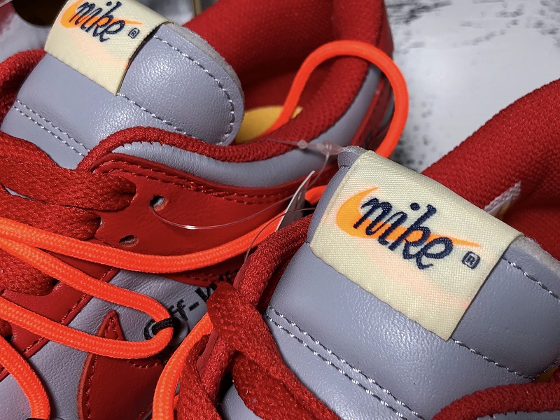 Off-White x Nike Dunk Low CT0856-600 Grayish red