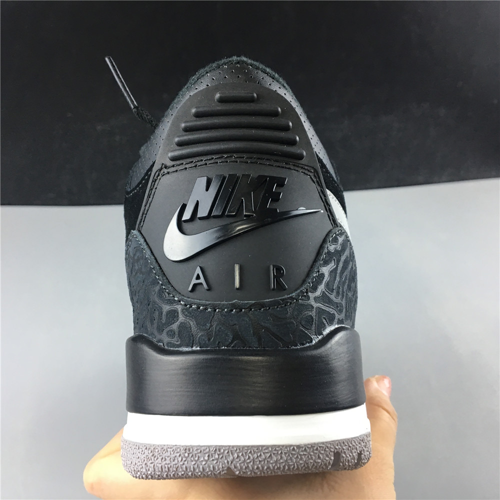 AIR JORDAN 3 GENERATION BLACK AND SHITE SILVER 3M REFLECTIVE