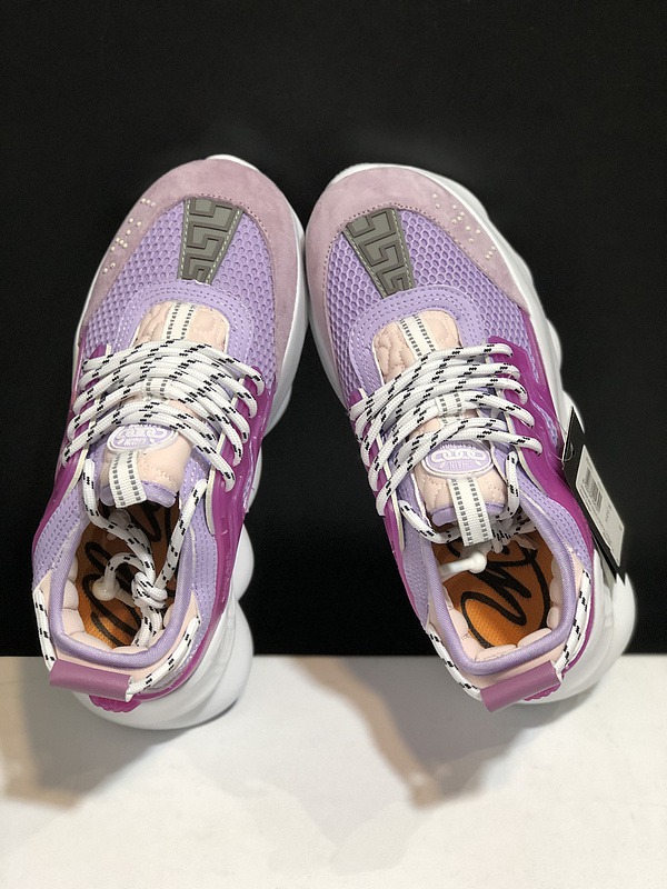 V*ersace CHAIN REACTION SNEAKERS purple&pink&white