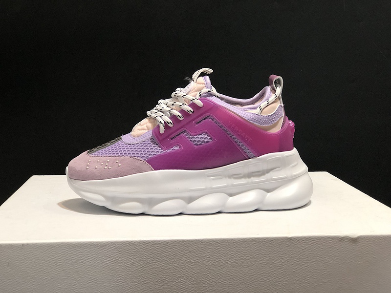 V*ersace CHAIN REACTION SNEAKERS purple&pink&white