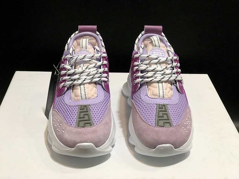 V*ersace CHAIN REACTION SNEAKERS purple&pink&white