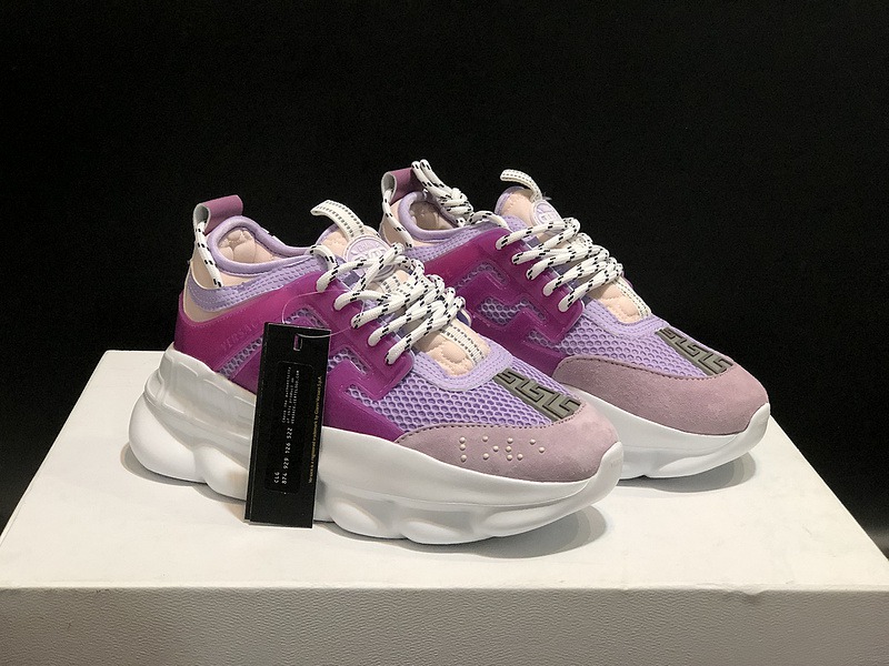 V*ersace CHAIN REACTION SNEAKERS purple&pink&white