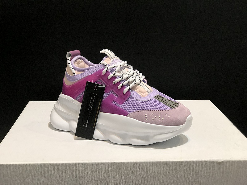 V*ersace CHAIN REACTION SNEAKERS purple&pink&white