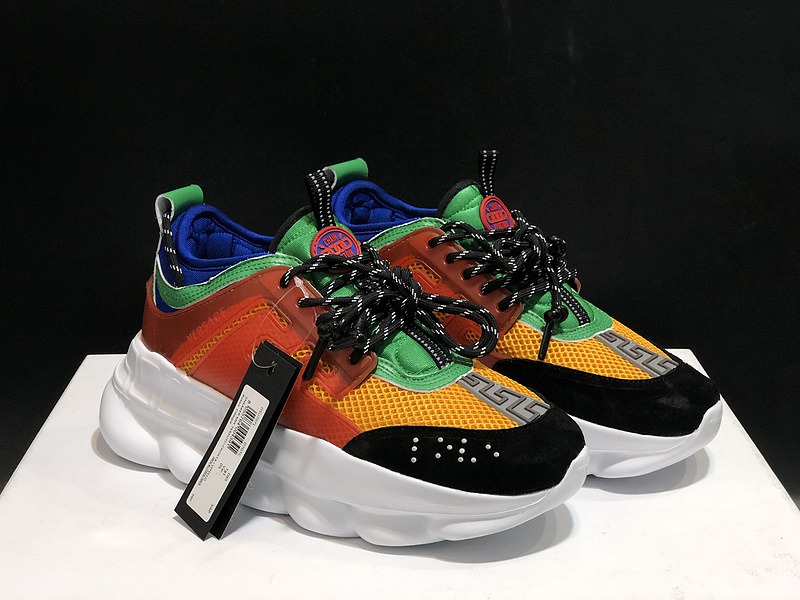 V*ersace CHAIN REACTION SNEAKERS black&white&red&green&blue