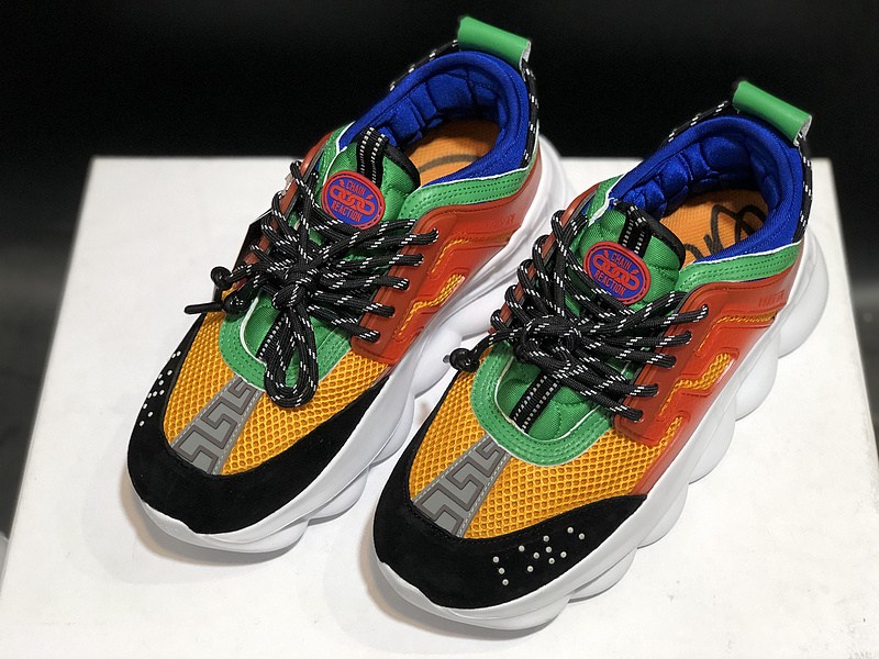 V*ersace CHAIN REACTION SNEAKERS black&white&red&green&blue