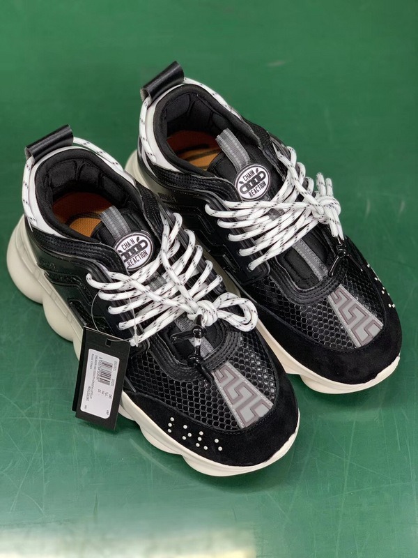 V*ersace CHAIN REACTION SNEAKERS black&white&red