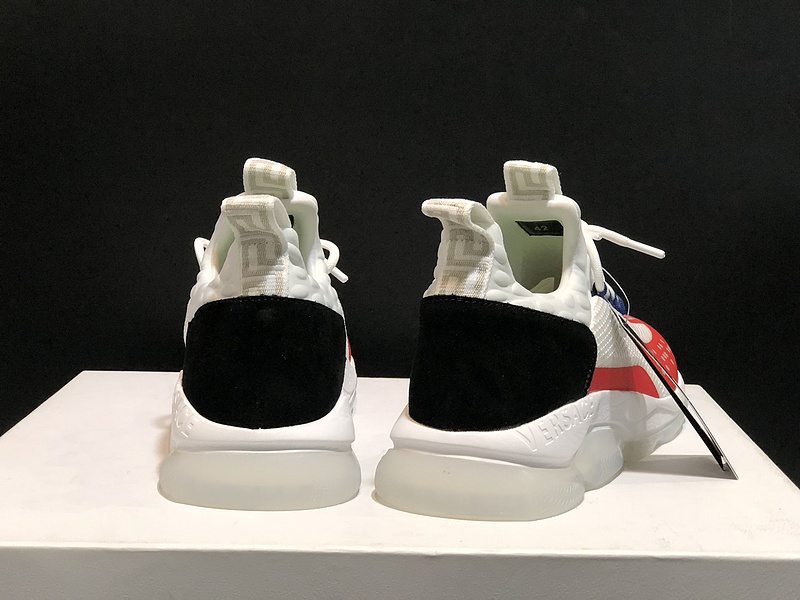 V*ersace CROSS CHAINER SNEAKERS black&white&red