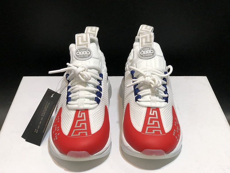 V*ersace CROSS CHAINER SNEAKERS black&white&red