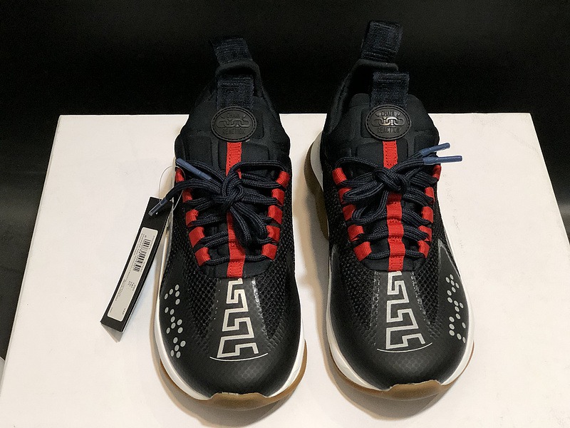 V*ersace CROSS CHAINER SNEAKERS black&white&red