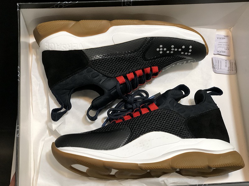 V*ersace CROSS CHAINER SNEAKERS black&white&red