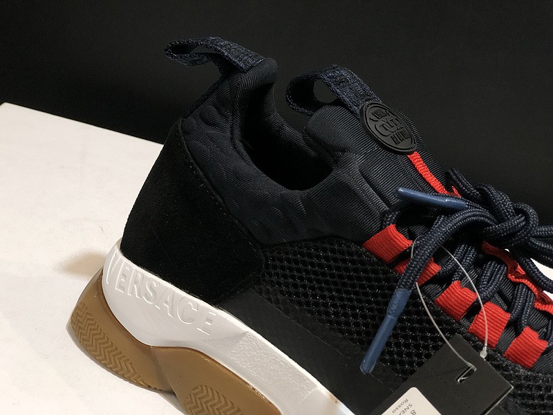 V*ersace CROSS CHAINER SNEAKERS black&white&red