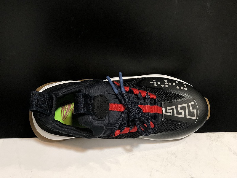 V*ersace CROSS CHAINER SNEAKERS black&white&red