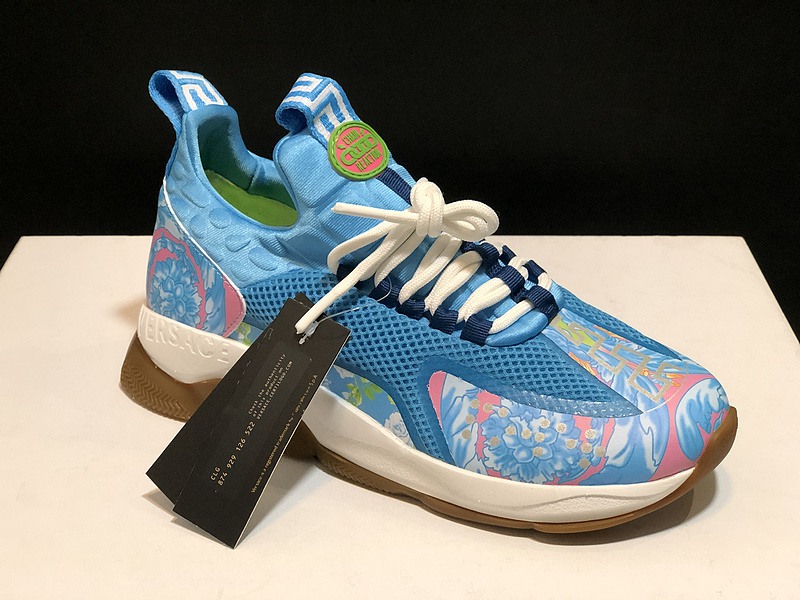 V*ersace CROSS CHAINER SNEAKERS blue&white&red