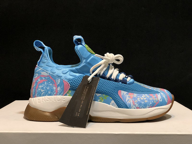 V*ersace CROSS CHAINER SNEAKERS blue&white&red