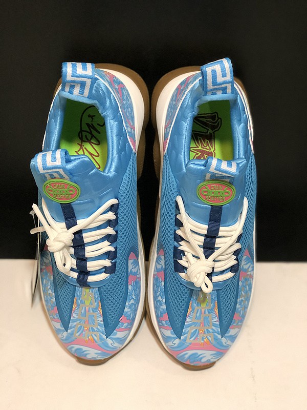 V*ersace CROSS CHAINER SNEAKERS blue&white&red