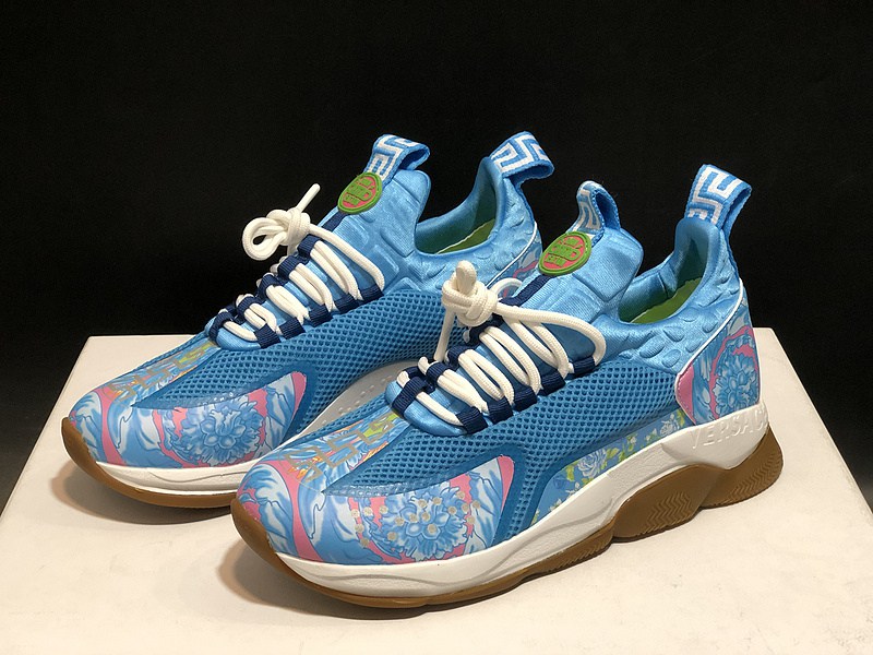 V*ersace CROSS CHAINER SNEAKERS blue&white&red