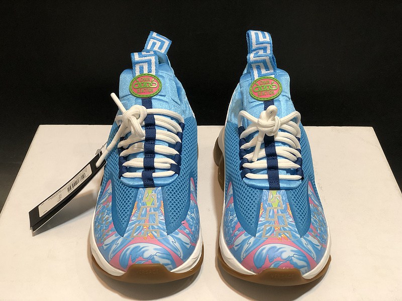 V*ersace CROSS CHAINER SNEAKERS blue&white&red