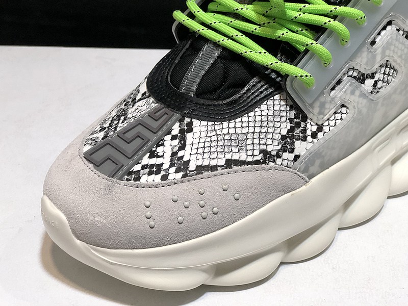 V*ersace CHAIN REACTION TRAINERS black&white&grey