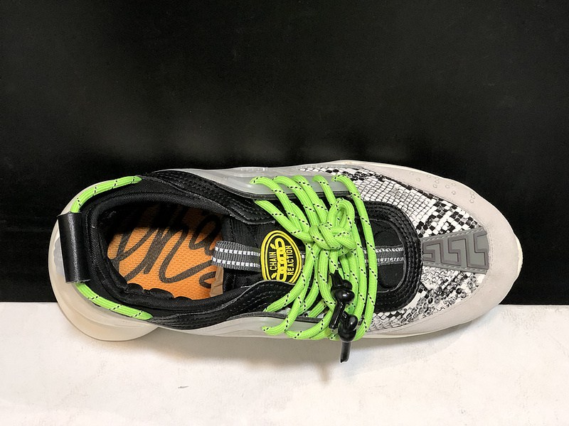 V*ersace CHAIN REACTION TRAINERS black&white&grey