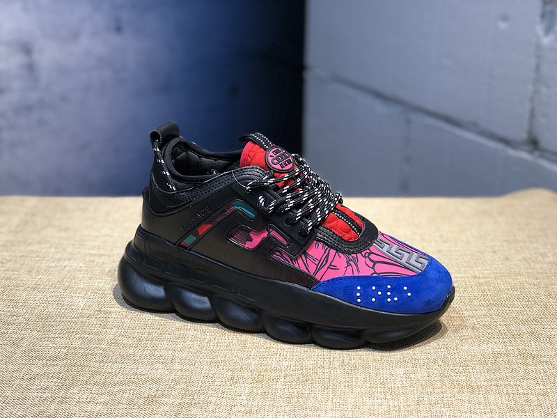 V*ersace CHAIN REACTION SNEAKERS blue&black&red
