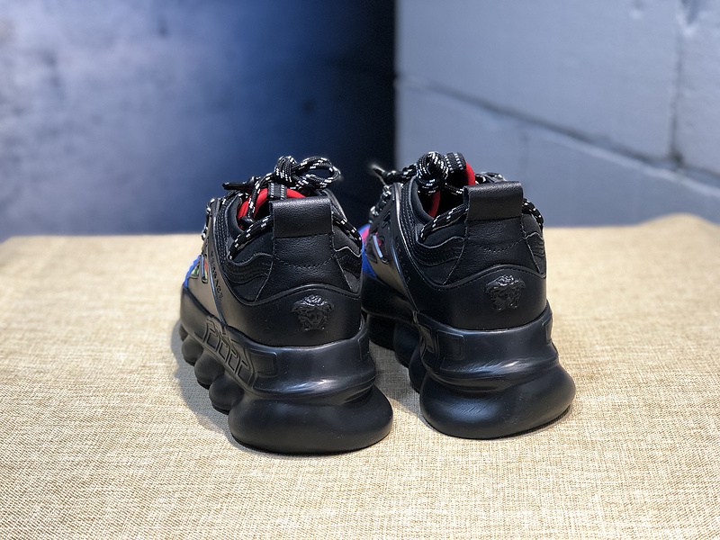 V*ersace CHAIN REACTION SNEAKERS blue&black&red