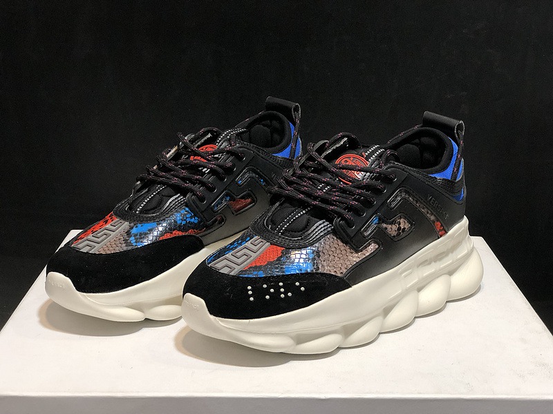 V*ersace CHAIN REACTION SNEAKERS black&white&red