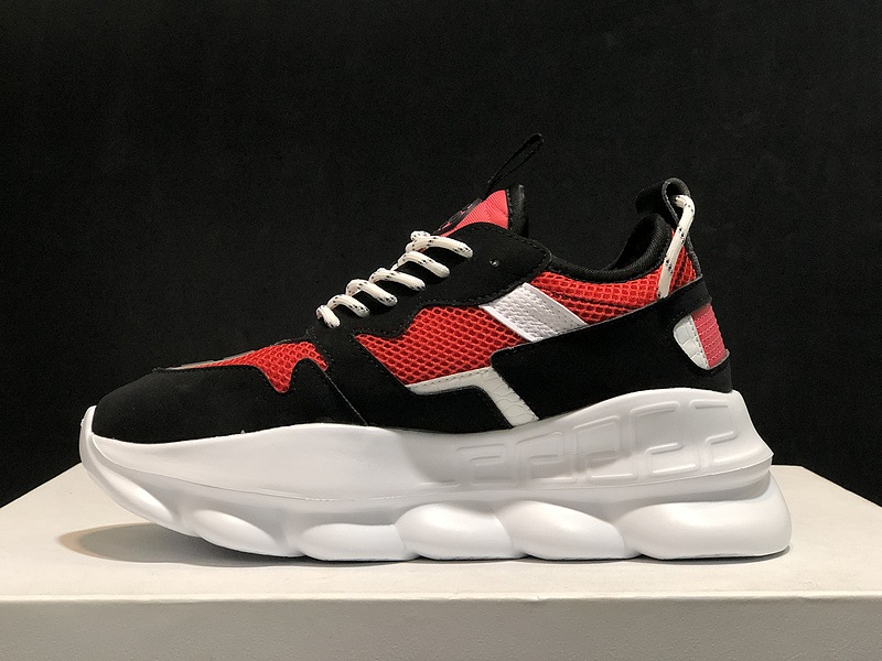 V*ersace CHAIN REACTION SNEAKERS black&white&red