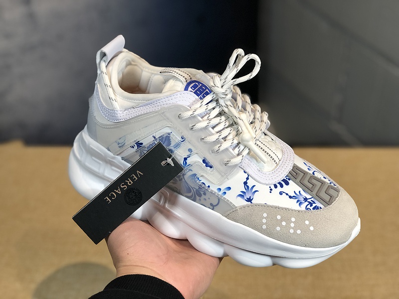V*ersace CHAIN REACTION SNEAKERS grey&white&blue