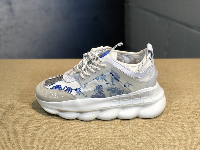 V*ersace CHAIN REACTION SNEAKERS grey&white&blue