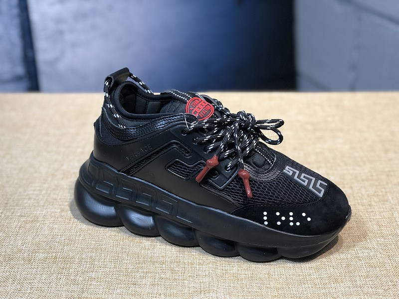V*ersace CHAIN REACTION SNEAKERS black&red