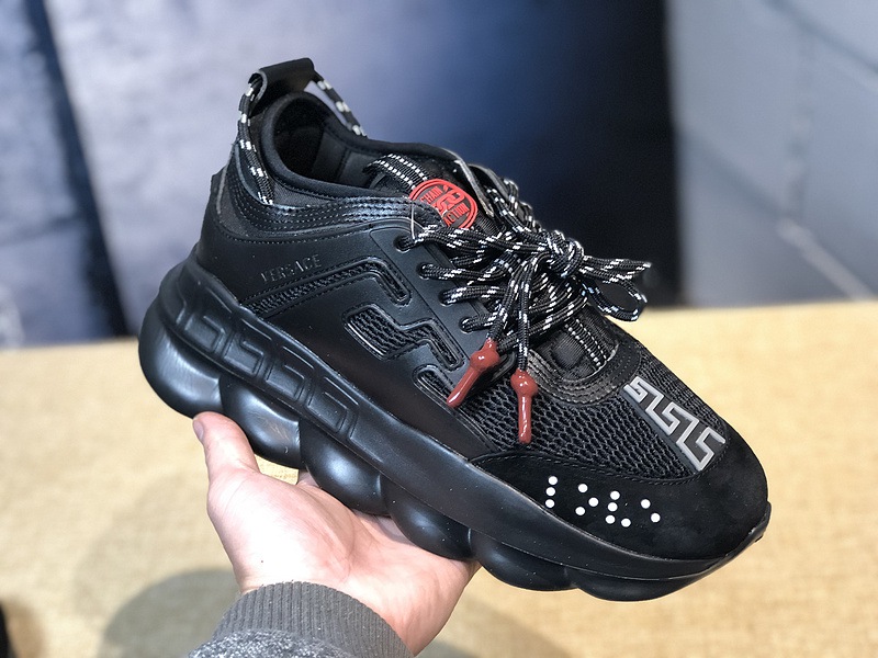 V*ersace CHAIN REACTION SNEAKERS black&red