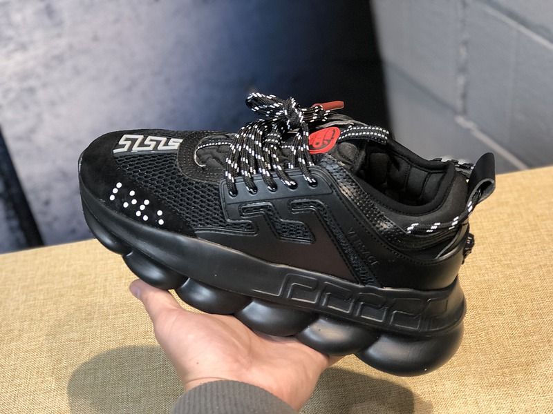V*ersace CHAIN REACTION SNEAKERS black&red