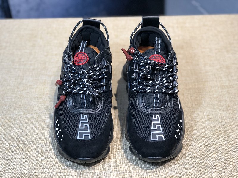 V*ersace CHAIN REACTION SNEAKERS black&red