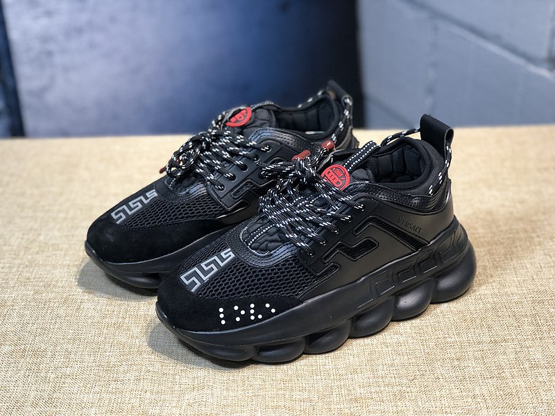V*ersace CHAIN REACTION SNEAKERS black&red