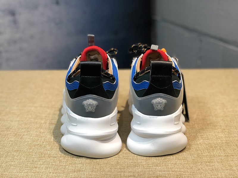 V*ersace CHAIN REACTION SNEAKERS red&white&yellow&grey&blue