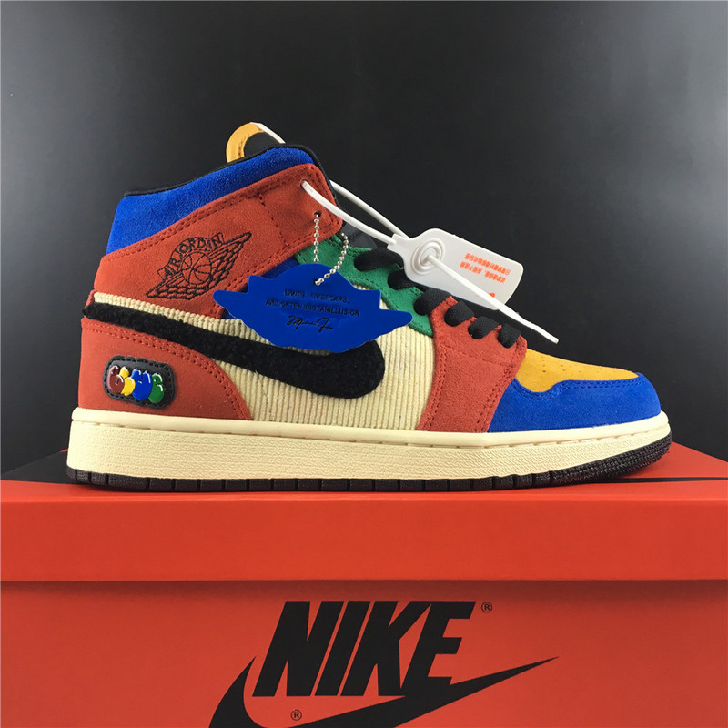 Blue The Great x Air Jordan 1 Mid "Fearless"CU2805-100