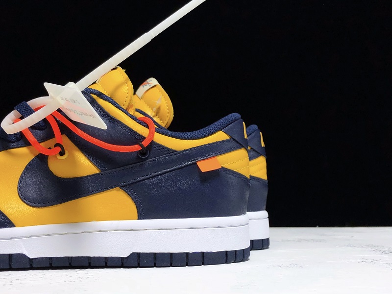 Khaki24 Nike off white Dunk low "DARK BLUE&YELLOW"CT0856-700