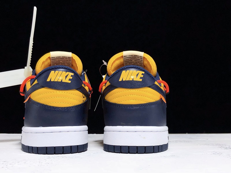 Khaki24 Nike off white Dunk low "DARK BLUE&YELLOW"CT0856-700