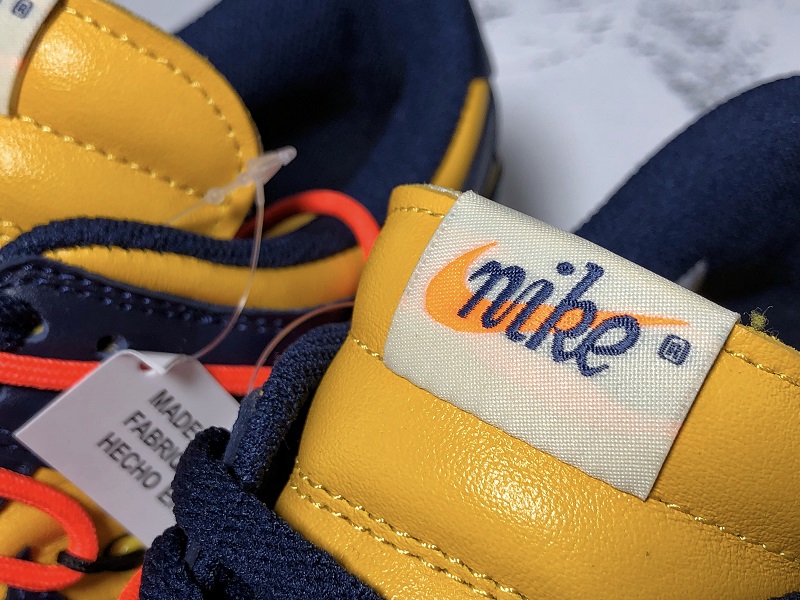 Khaki24 Nike off white Dunk low "DARK BLUE&YELLOW"CT0856-700