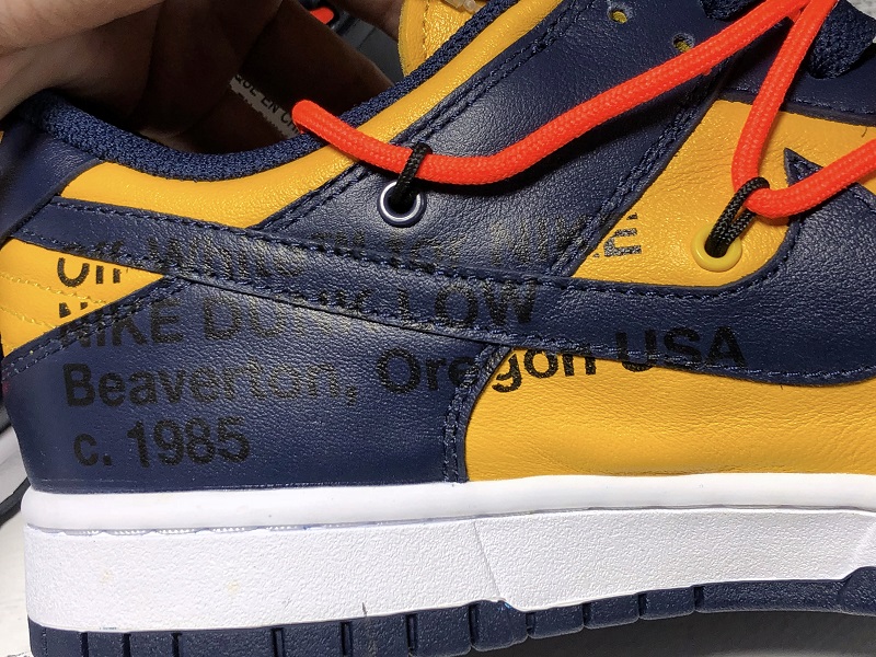 Khaki24 Nike off white Dunk low "DARK BLUE&YELLOW"CT0856-700