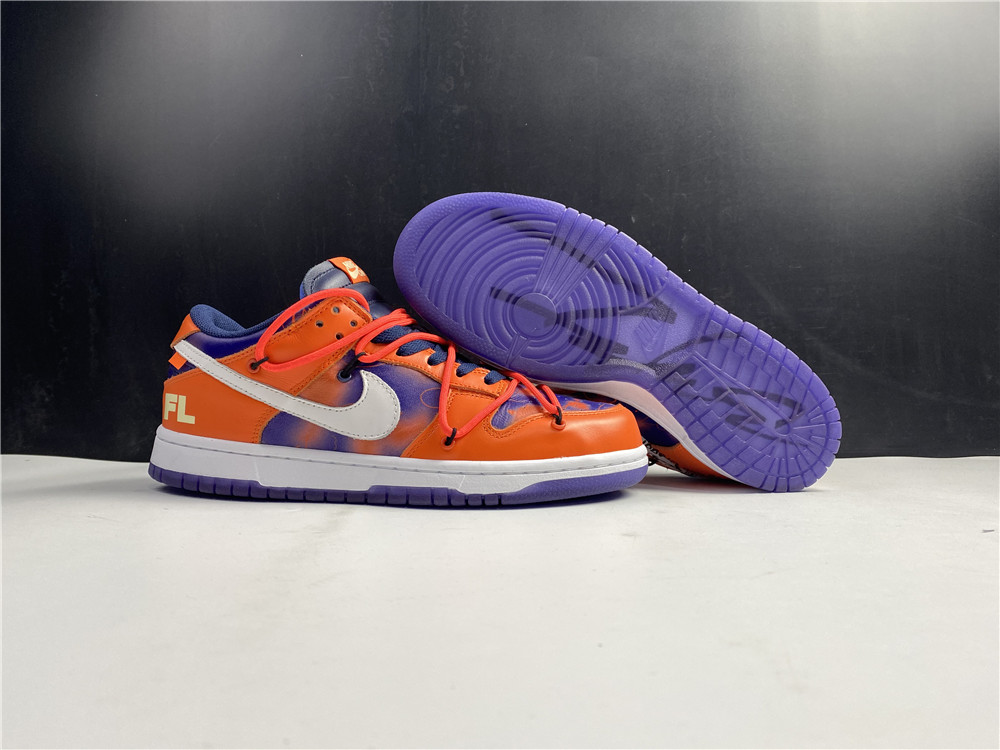 Off-White x Nike Dunk Low Orange Perple CT0856 801