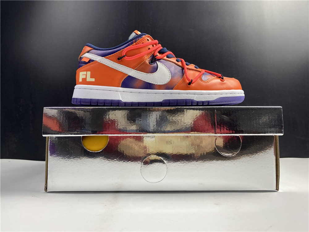Off-White x Nike Dunk Low Orange Perple CT0856 801