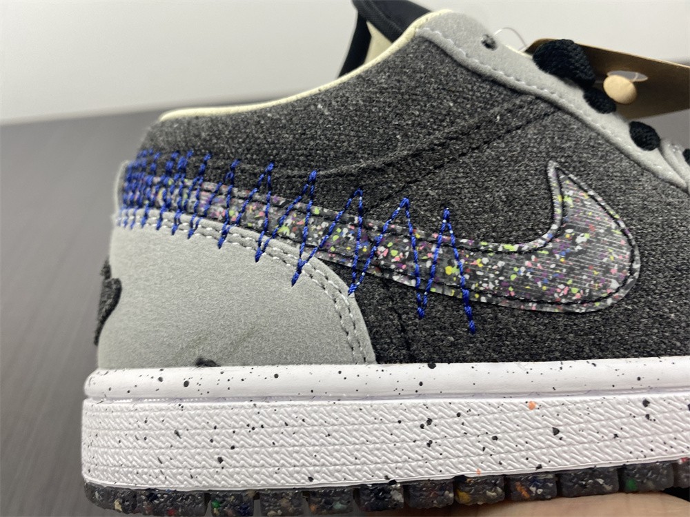 Jordan 1 Low Crater Black Grey