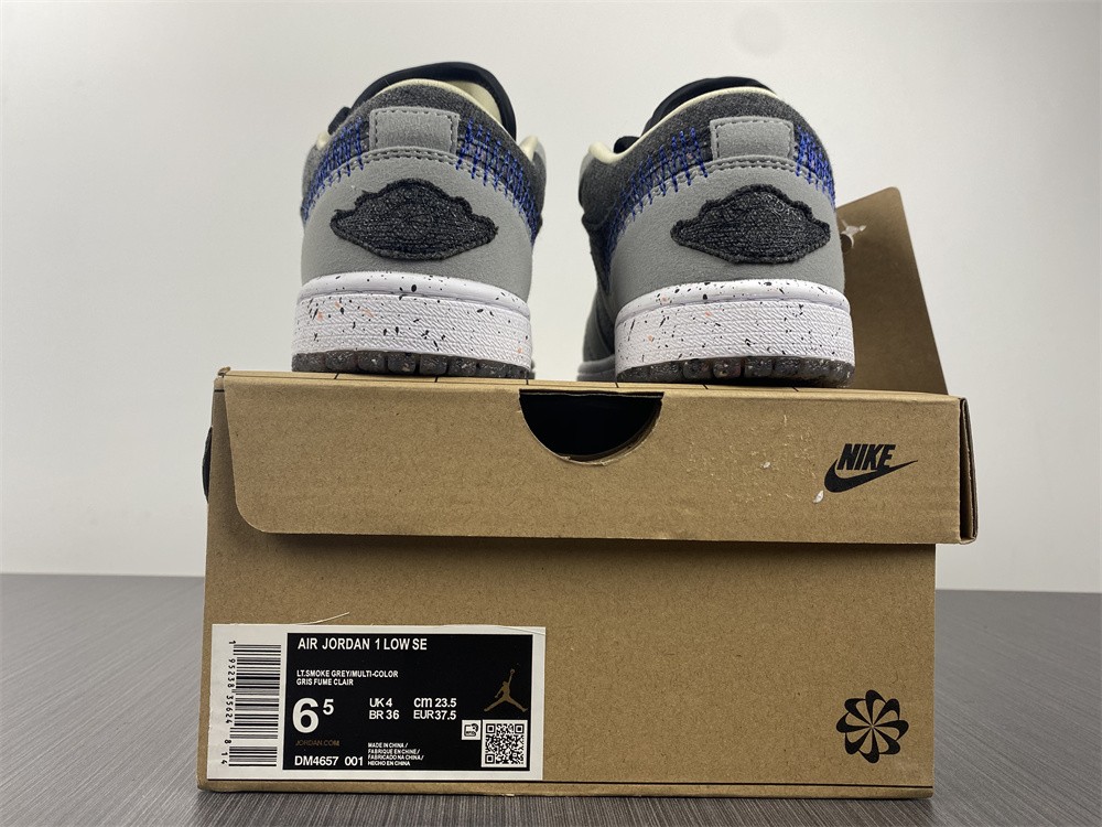 Jordan 1 Low Crater Black Grey