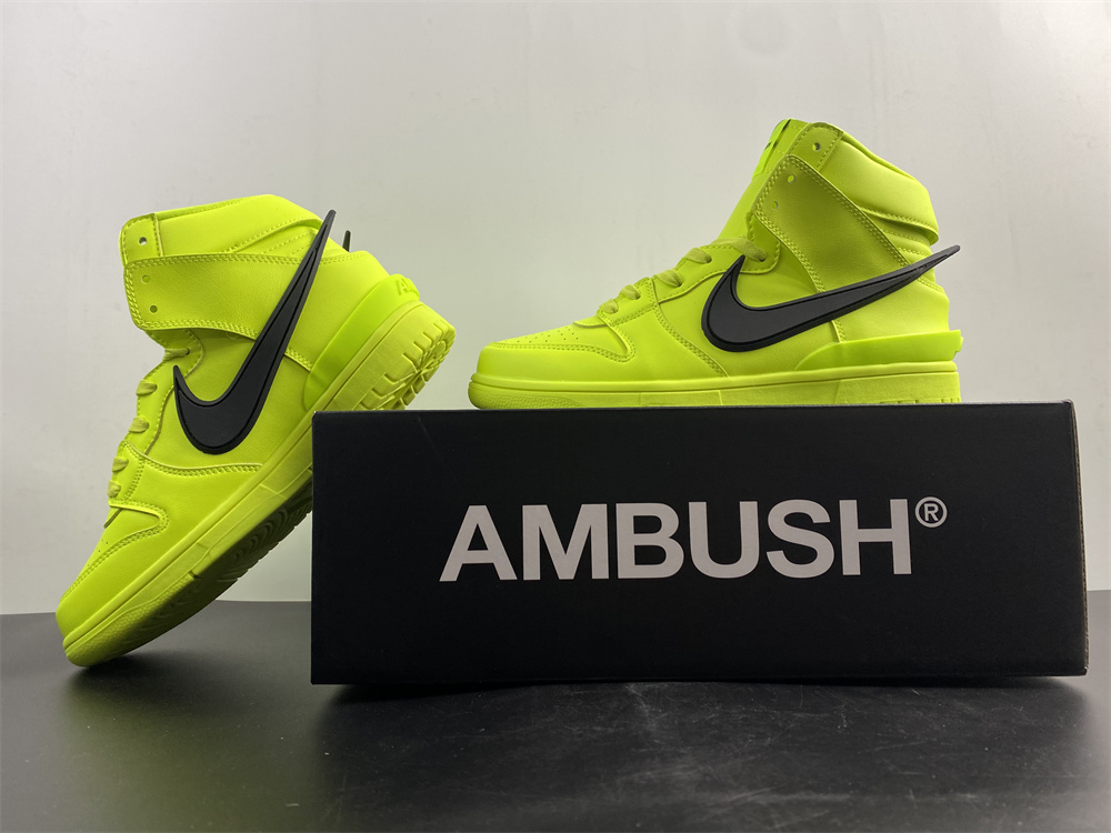 Ambush x Nike Dunk High Flash Lime