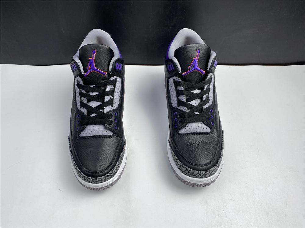 Jordan 3 Retro Black Court Purple
