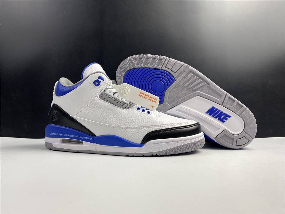 Fragment x Air Jordan 3 White/Royal Blue